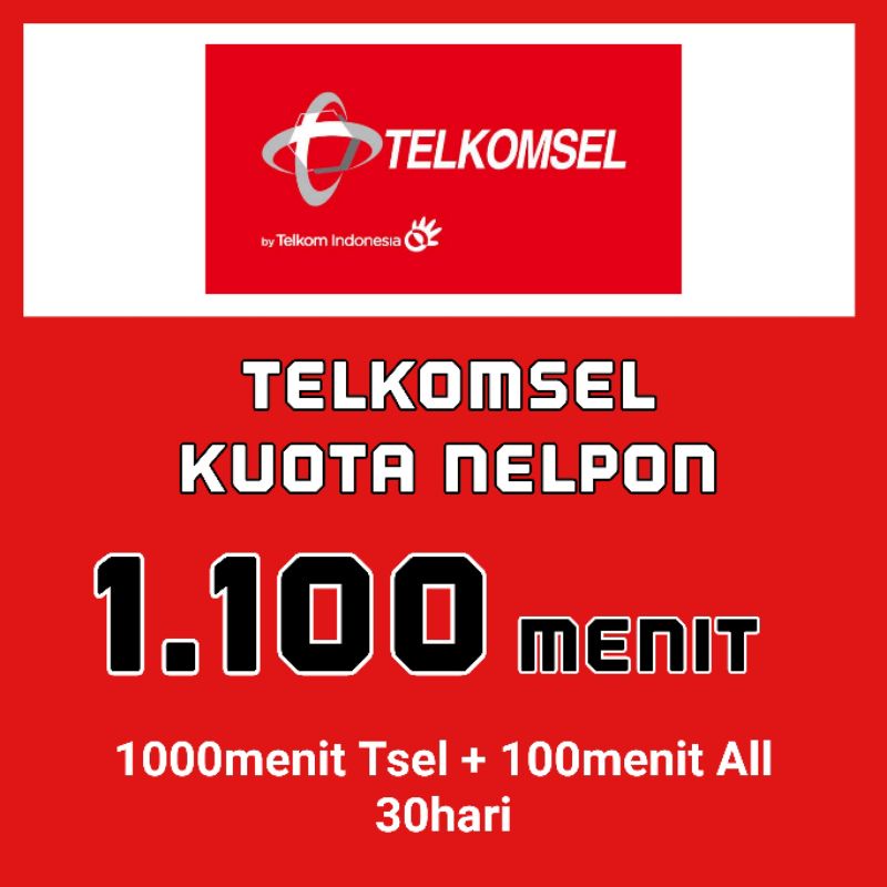 TELKOMSEL KUOTA NELPON 1100 MENIT TELPON ALL OPERATOR NASIONAL