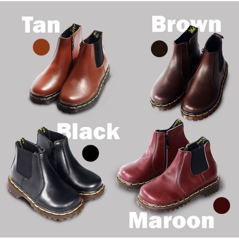 BABYLOGIC - PELOPOR, Kualitas terbaik! Ankle Boots anak (kids) bahan sol karet Sepatu Pesta Anak Kado Ulangtahun Formal