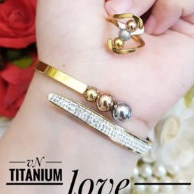 Titanium Gelang kalung u2875