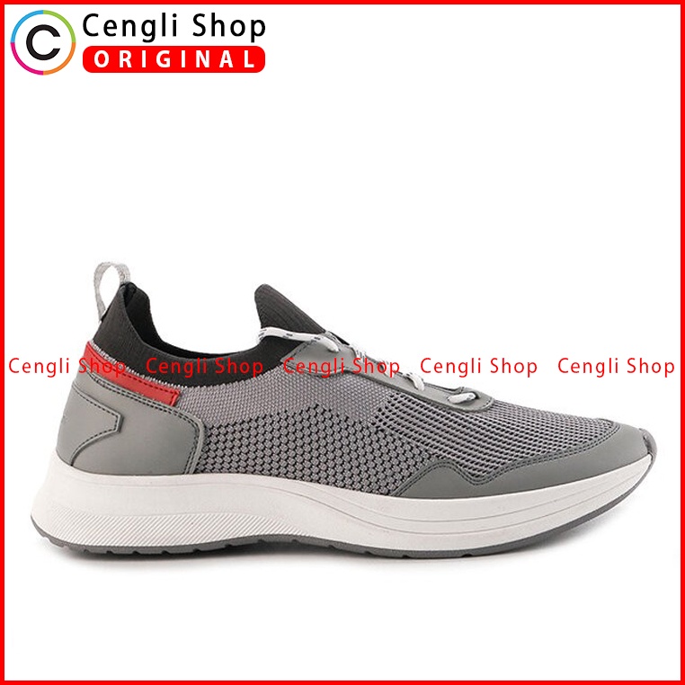 SEPATU SNEAKER OBERMAIN PRIA ORIGINAL CASUAL BRANDED ABU-ABU OM03