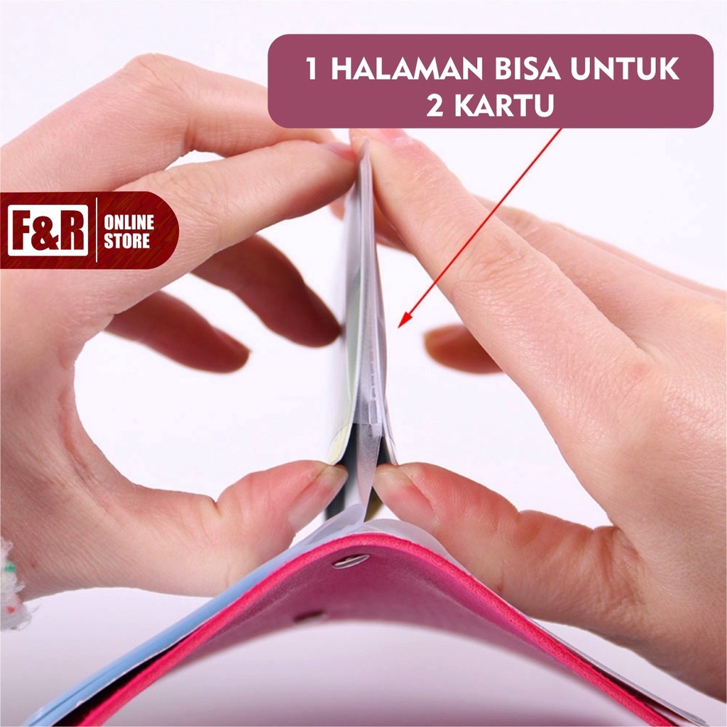 Dompet Kartu ATM Dompet Kartu Wanita Pria Dompet Kartu Kulit Import Isi 24 Card Holder Organizer