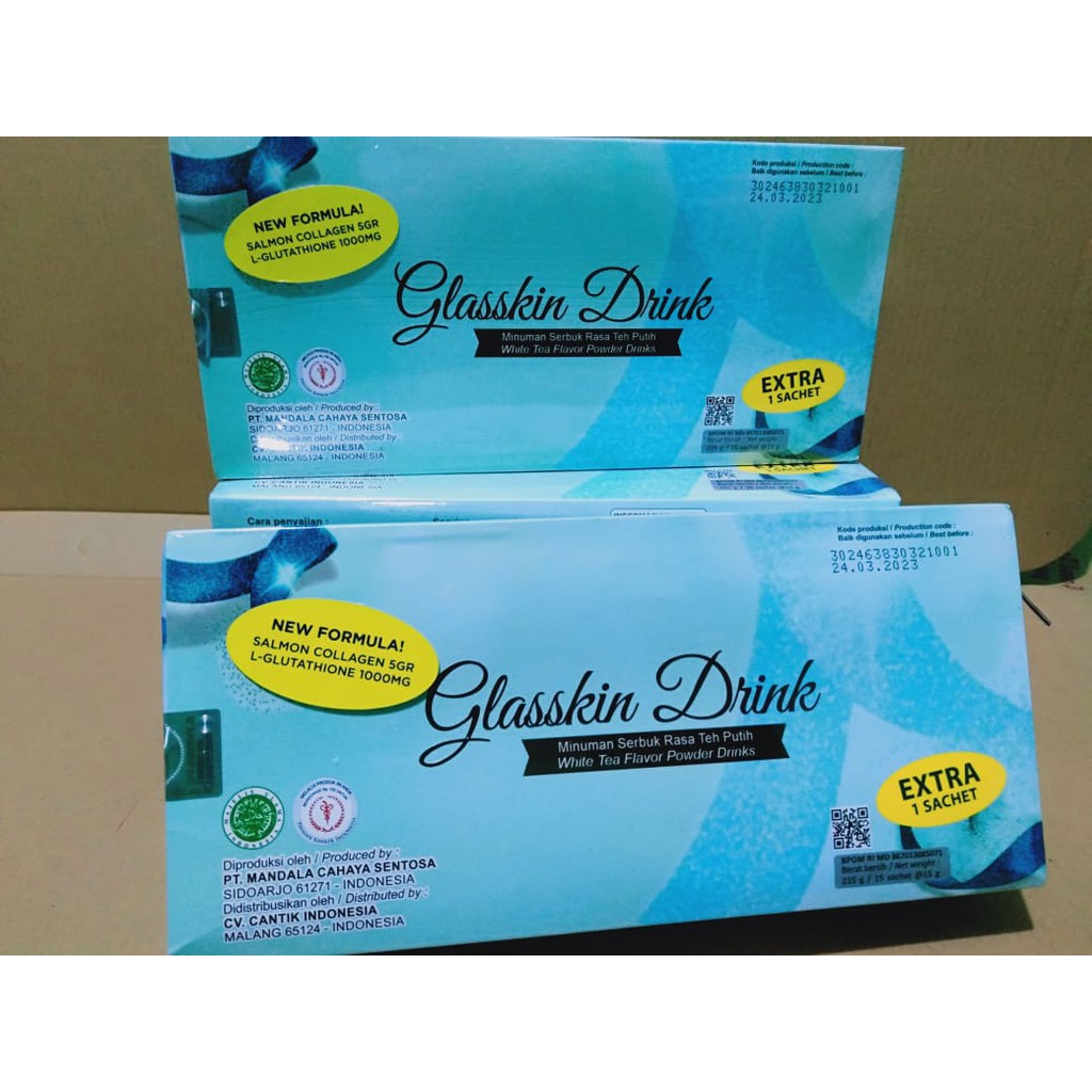 MS GLOW GLASSKIN DRINK MINUMAN SERBUK PEMUTIH BADAN SELURUH SELURUH TUBUH