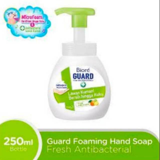 Biore Hand Wash Guard Pump Hijau  250 ML Anti Bacterial