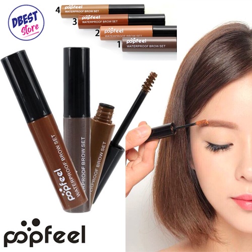 PROMO MURAH!! Popfeel Eyebrow Maskara 4 Variasi / Pensil Alis / Pensil Maskara Popfeel Eyebrow Waterproof Import -