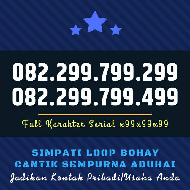KARTU PERDANA NOMOR CANTIK SIMPATI LOOP X99X99X99 ISTIMEWA