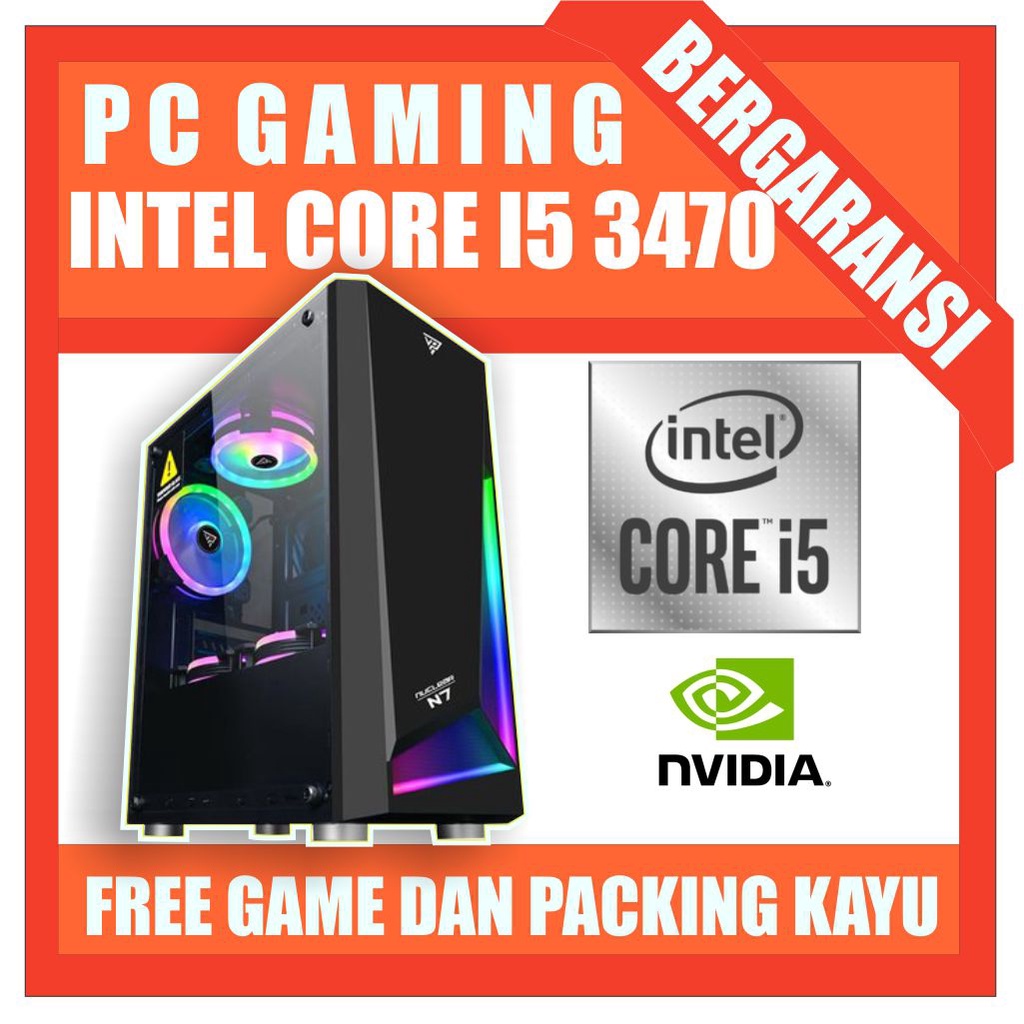PC Gaming i5 3470 - RAM 8Gb - VGA 4GB DDR 5 pc gaming termurah