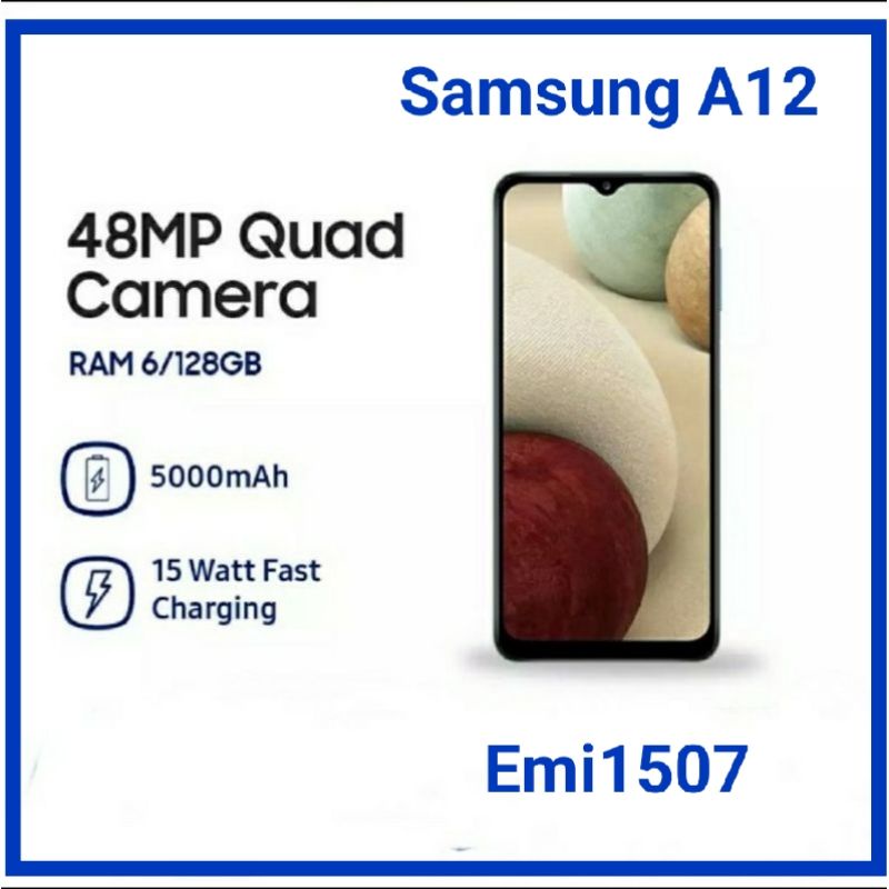 Samsung A12 RAM 6GB Internal 128GB Garansi Resmi