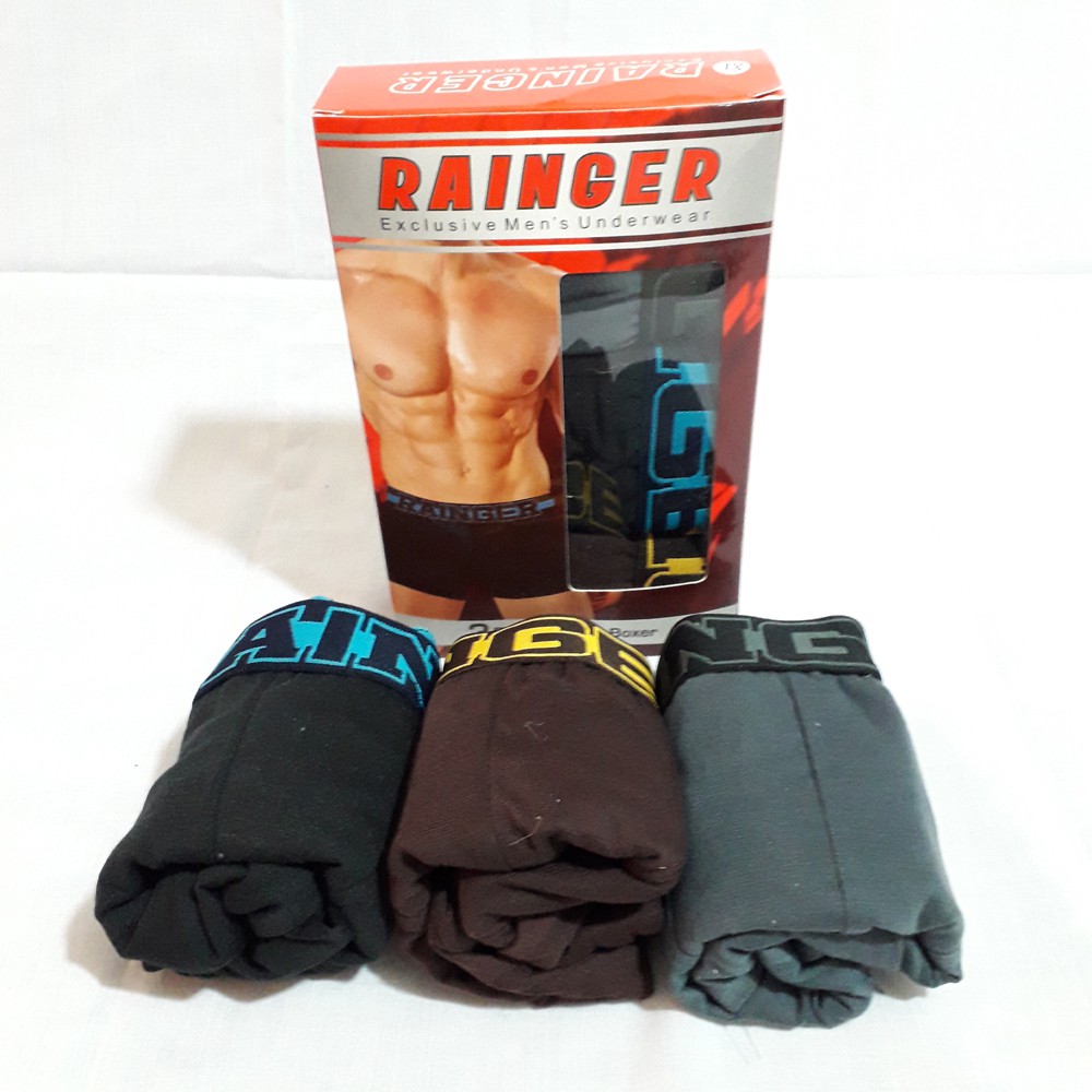 [3 pcs] Boxer Celana Dalam Pria Rainger / 1 Box CD Boxer