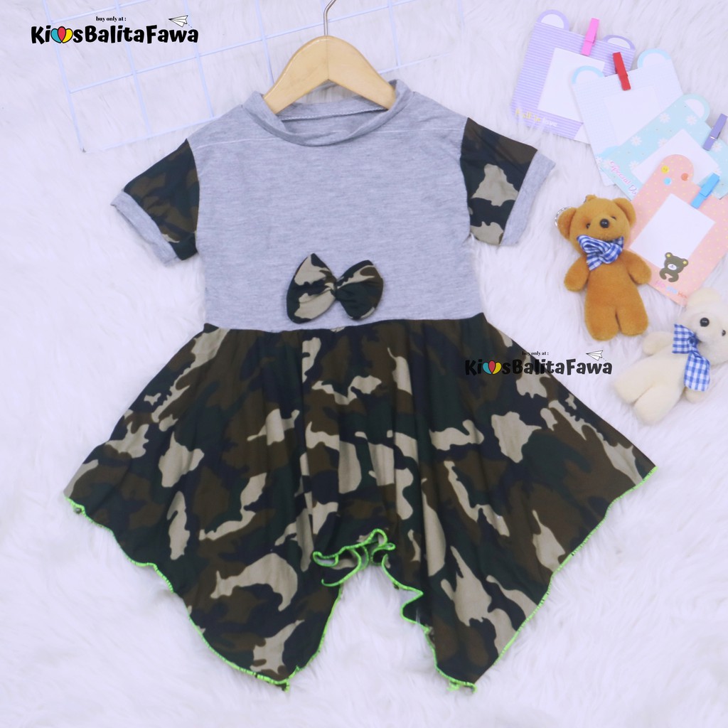 Dress Jennie 1-2 Tahun / Dres Anak Perempuan Lengan Pita Polos Branded Baju Pesta Pakaian Kado Th