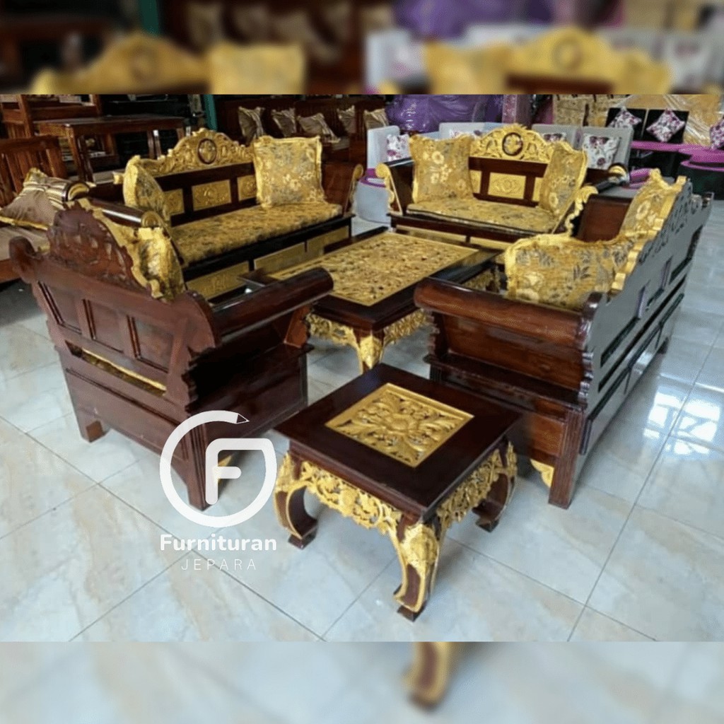 Kursi Tamu Madura Set Rangka Jati | Kursi Tamu Antik Jepara