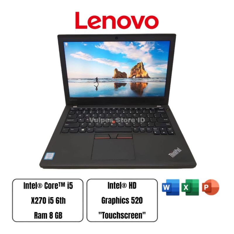 Laptop lenovo thinkpad X270 i5 gen 6th ram 4 / ram 8 touchscreen