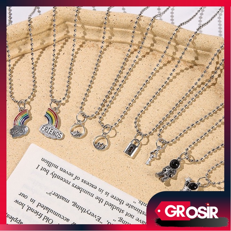 Grosir - K1020 Kalung Magnet Best Friend 2PCS / Kalung Pasangan Pira &amp; Wanita / Kalung Magnet Couple / Necklace Couple Magnet