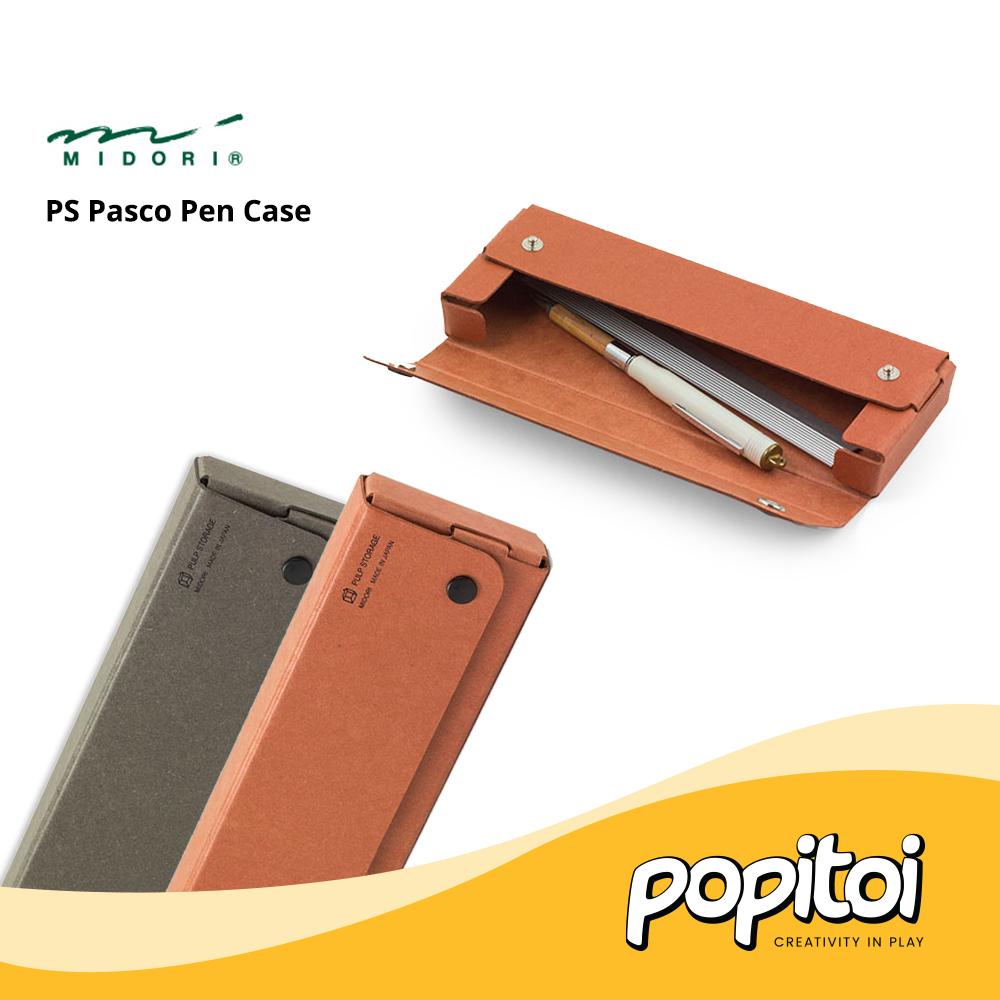 

MIDORI Pasco Pen Case Pencil Tempat Kotak Pensil Kertas Pulp Paper Daur Ulang