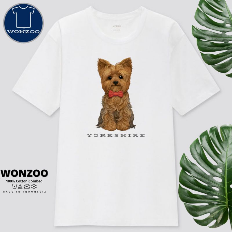 KAOS ANJING YORKSHIRE-BAJU TSHIRT DOG YORKSHIRE (BAYAR DITEMPAT)