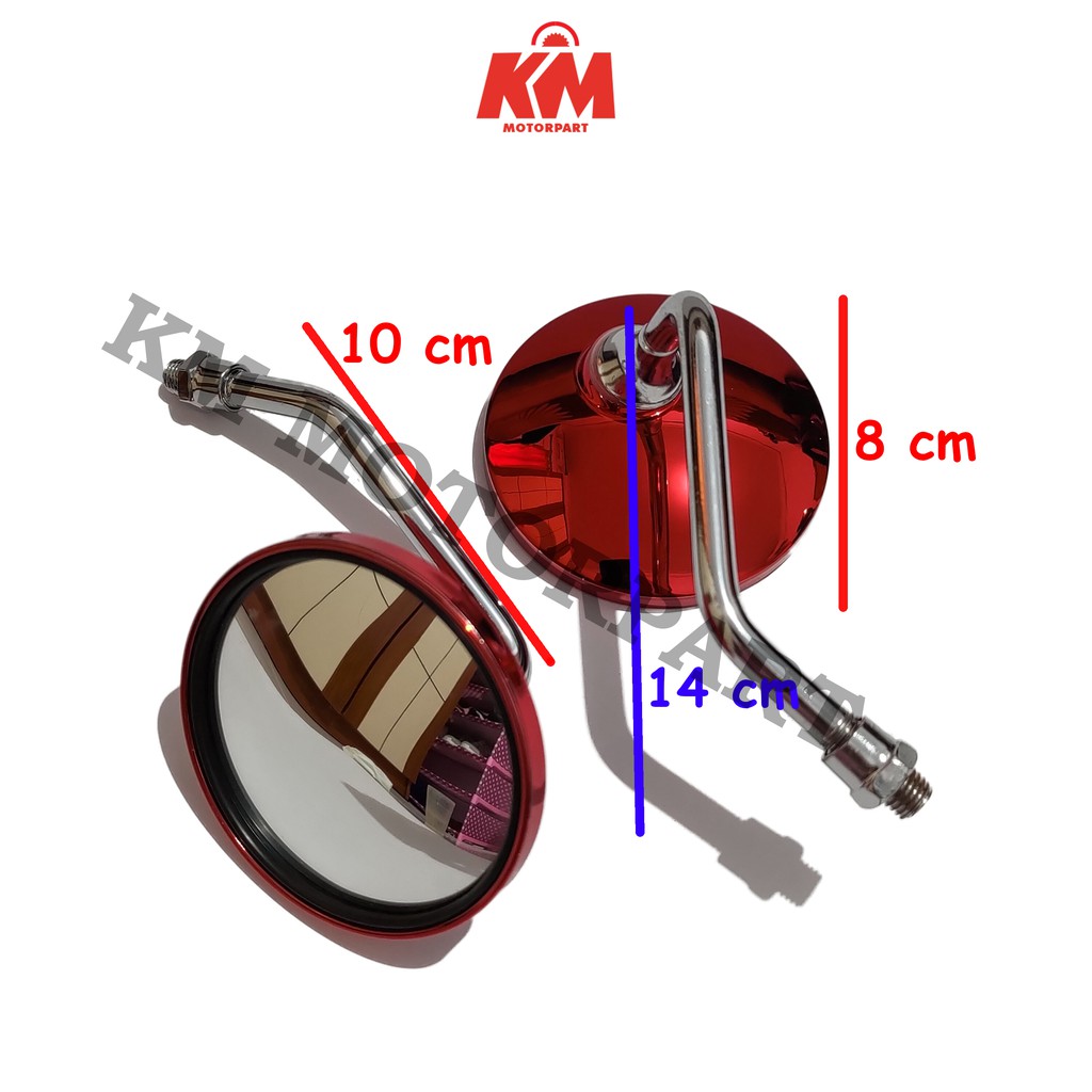 Kaca Spion Motor Tangkai Pendek Untuk HONDA Model Vespa Bulat Spion Variasi Aksesoris Motor Beat pcx