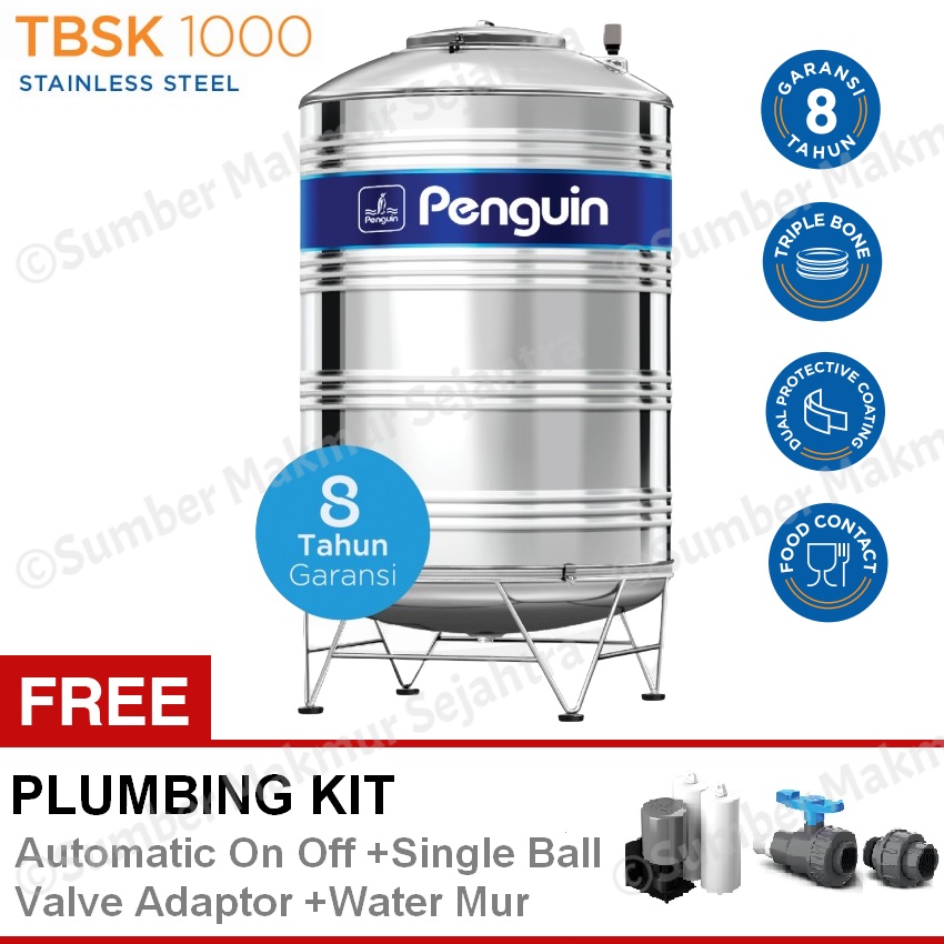 Tangki Air / Tandon / Toren Stainless Penguin TBSK 1000 Liter - TBSK1000