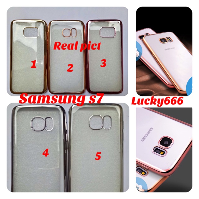 Soft case chrome samsung s7 silikon chrome samsung galaxy s7 flat g930