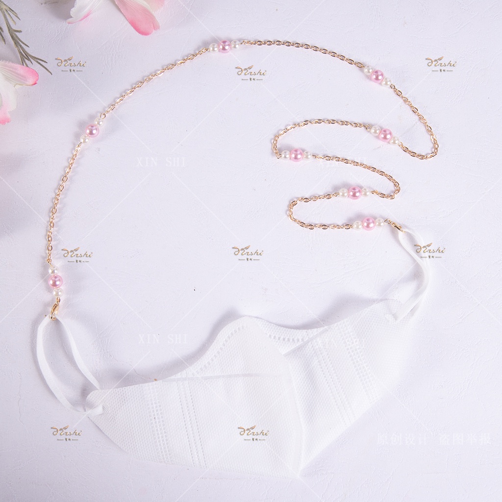 Xinshi126 Rantai extender Masker / Kacamata / Kalung Hias Manik-Manik Mutiara Untuk Wanita