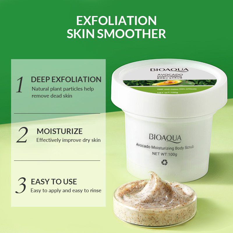 [FEDERICA] BIOAQUA Avocado Moisturizing Body Scrub 100g