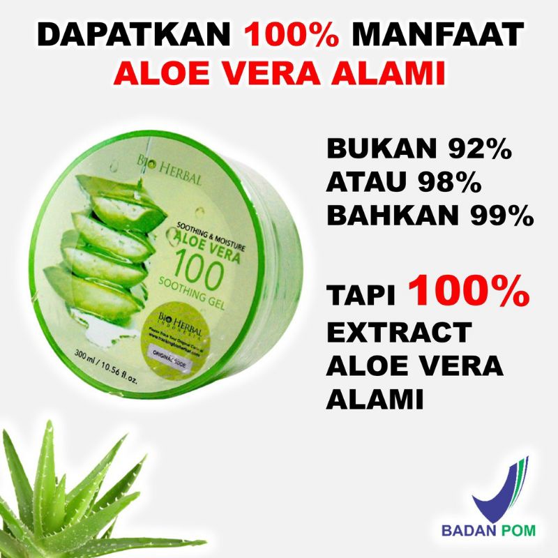 ORIGINAL ALOE VERA SOOTHING GEL | EKSTRAK LIDAH BUAYA MELEMBABKAN KULIT | Ada Stiker Kode Track Asli