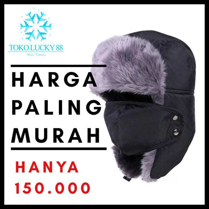 Topi Bomber Ushanka Rusia