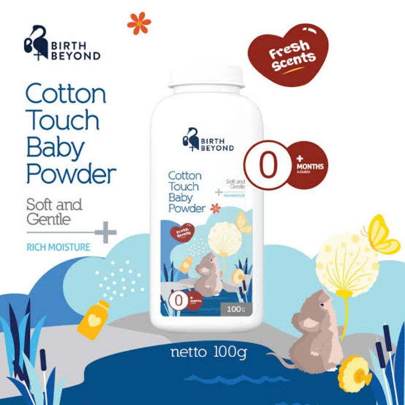 Bedak Birth Beyond Cotton Touch Baby Powder 100gr / Bedak Bayi / Bedak Birth Beyond