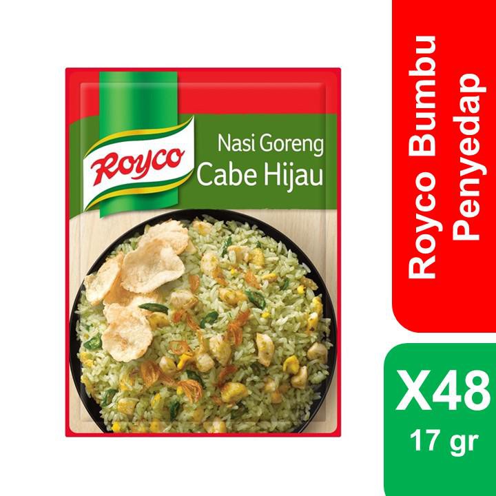 

Royco Bumbu Penyedap Makanan Rasa Nasi Goreng Cabe Hijau 17g x 48 Pieces (1 Carton)