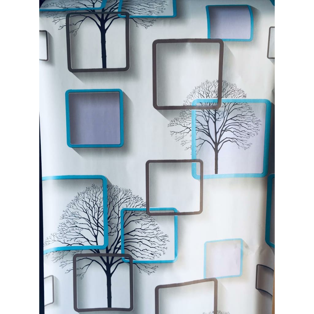 Wallsticker Dinding Motif Pohon Kotak 3D