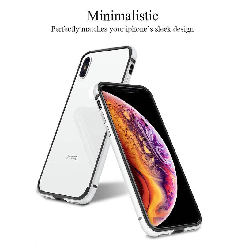 Casing Bumper Case Silikon + Frame Metal Warna Hijau Untuk iPhone 7 8 Plus X XS Max XR 11 Pro Max