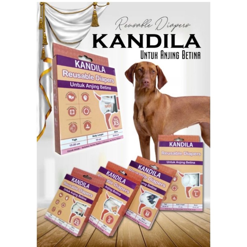 Kandila Reusable Diapers Pampers Popok Anjing Bisa Dicuci Betina Jantan