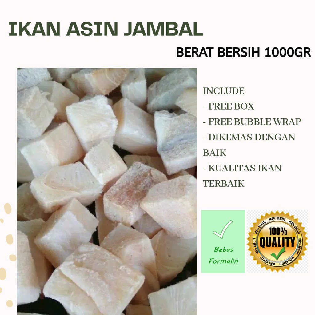 

IKAN ASIN 1 KG / JAMBAL ROTI / IKAN KEMASAN / KUALITAS SUPER / FROZEN FOOD