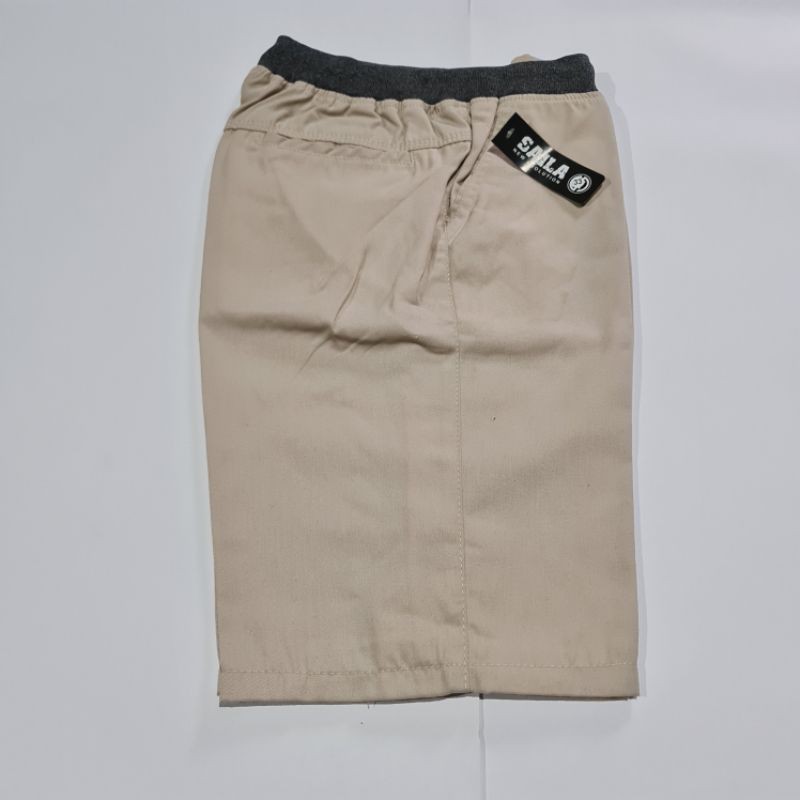 [BIG SIZE] Celana Chino Pendek Pria mick pinggang karet rip katun twill krem coklat surfing santaI