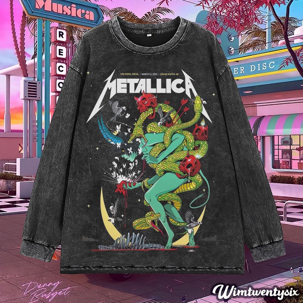 longsleeve | kaos oversize | oversize washing | t-shirt oversized | kaos band metallica van angel ar