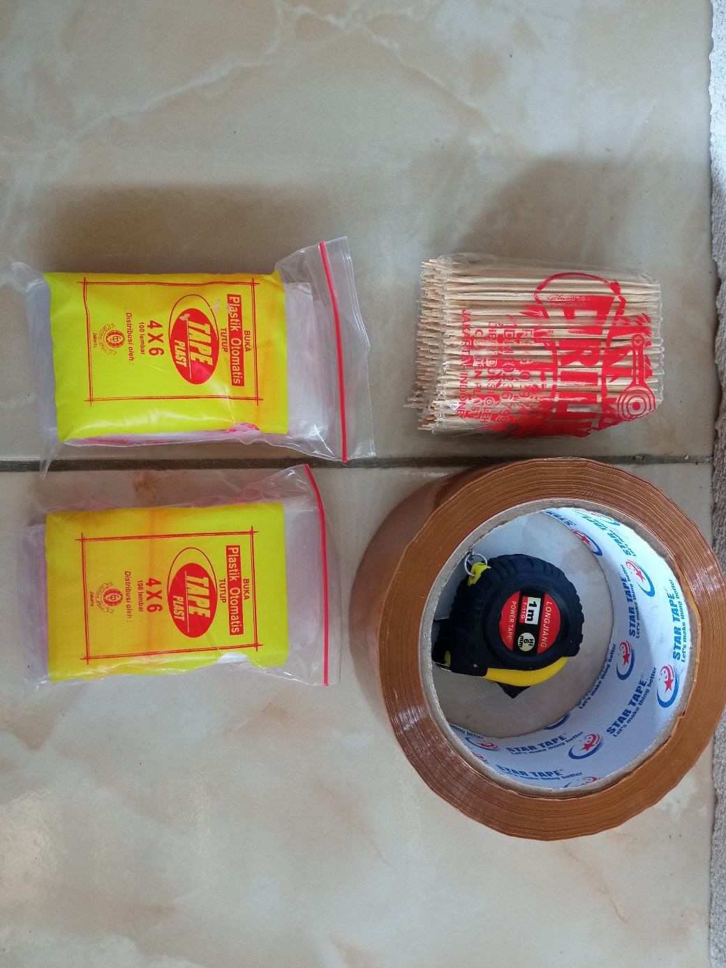 Plastik Klip 4x6/ Plastik Kelip 4x6/ Clip Ziplock Zipper Segel Seal Sealer Emas Obat Serbaguna