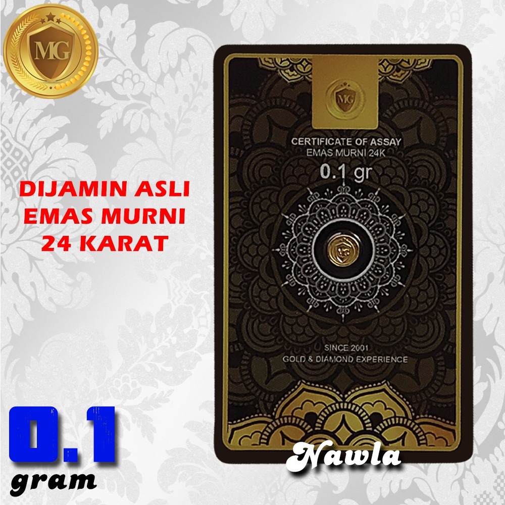 MINIGOLD Black Series 0.1 gr Logam Mulia Asli Emas Murni 24 Karat bersertifikat 0,1 gram