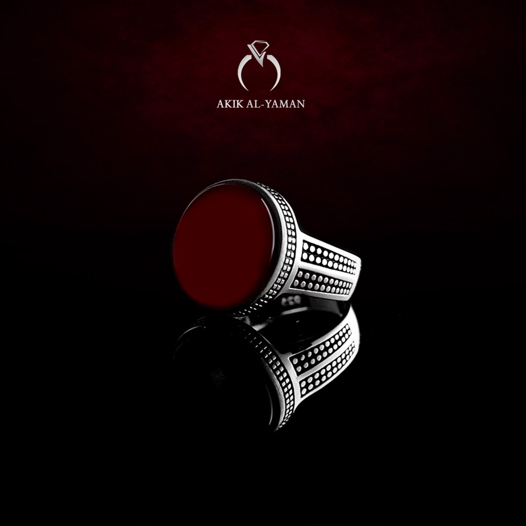 Cincin Batu akik Yaman Kabdi dengan Ring Perak 925