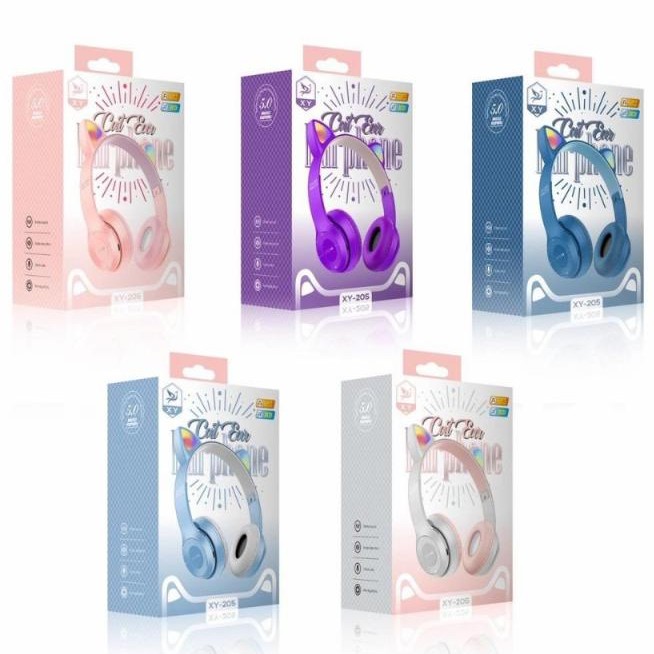 Headphone LASER Cat Ear LED Wireless Bluetooth 5.0