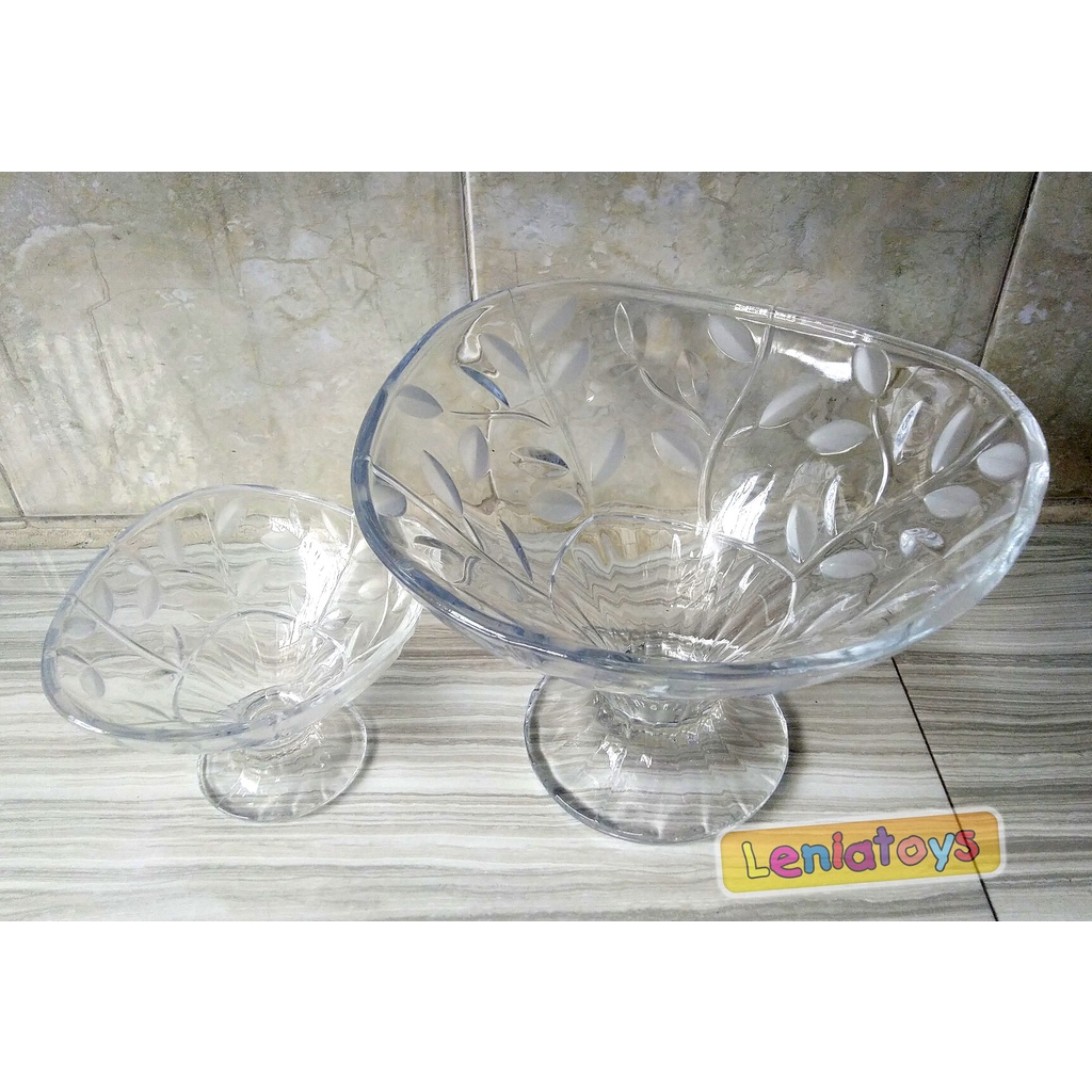 Mangkok Gelas Es/Sop Buah Cocktail Set Kaca Lionex 1+5