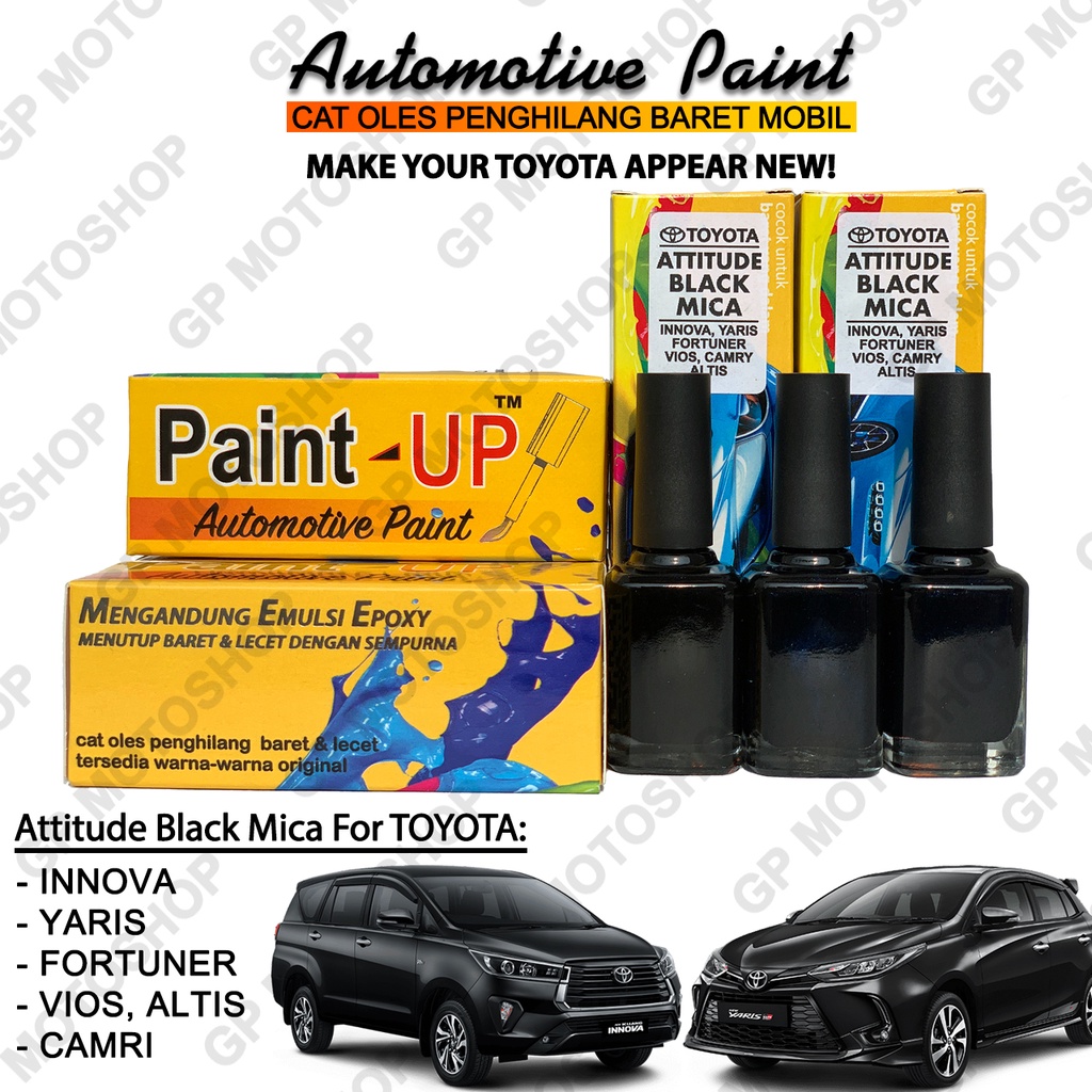 Cat Oles Toyota Attitude Black Mica Penghilang Baret Mobil Lecet Hitam Metalik Innova Fortuner Yaris