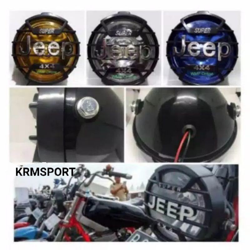 LAMPU DEPAN JEEP BULAT UNIVERSAL MURAH DAN BERKUALITAS