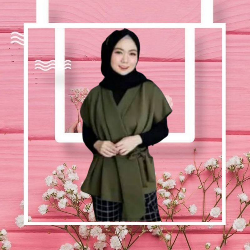 Atasan Blouse Wanita Dewasa Fit XL Bahan Moscrepe Terbaru 2023 Kekinian Murah Atasan Baju Outer Kia