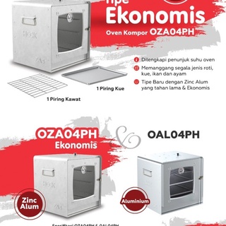 HOCK Oven Kompor Gas Aluminium Putaran Hawa OZA 04 Ekonomis