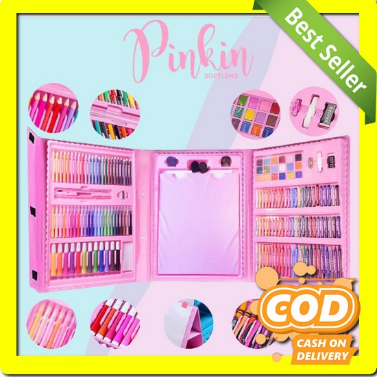 

151 208 Pcs Art Crayon Set Pensil Warna Pastel Anak Full Set Crayon Set-Crayon Mewarnai Set 208