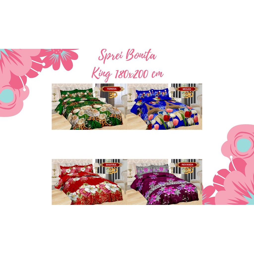 RC Sprei bonita ukuran 180 x 200 banyak motif menarik RC Sprei bonita ukuran 180 x 200 banyak motif menarik