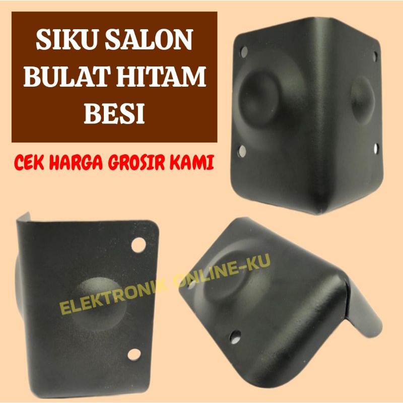 SIKU SALON BULAT HITAM BESI