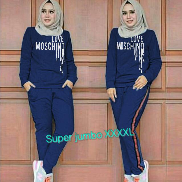 CTN Baju setelan training MOMO super jumbo best seller