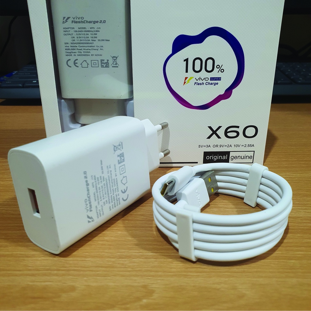 Charger Vivo Original 100% Fast Charging 9V-2A / Charger Vivo V11 V9 V7 V5 V5max V3max Y95 Y91 Y71