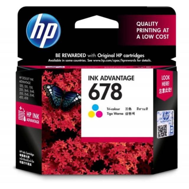 Tinta HP 678 Tri-color HP678C 678C Original Ink Advantage Cartridge