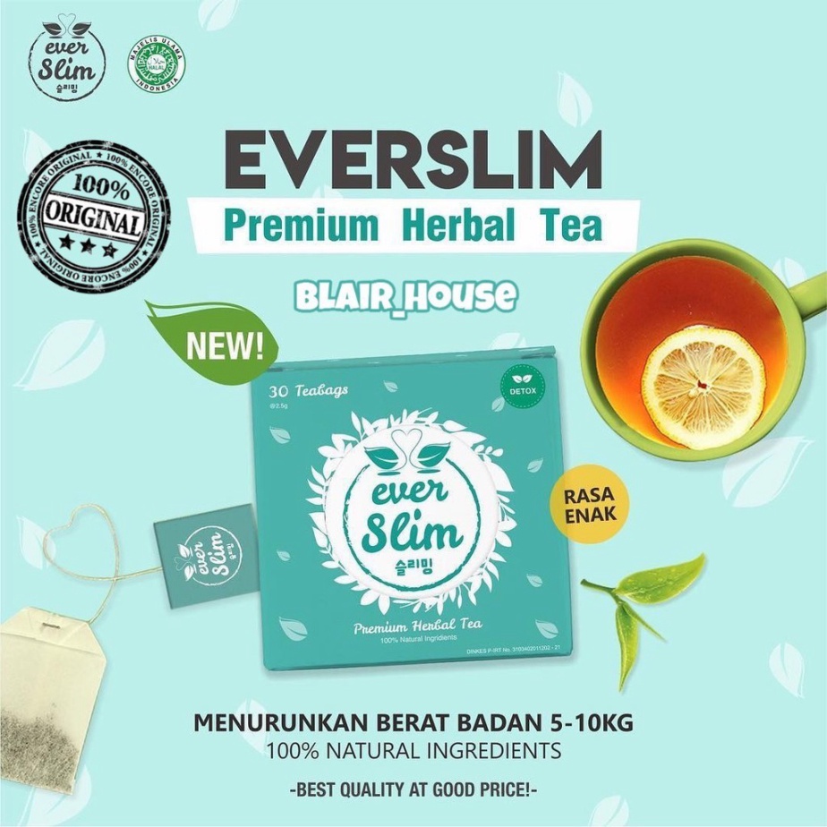 

DOMMO - D8070 Everwhite Herbal Natural Tea Everslim Premium Herbal Natural Tea 1 BOX