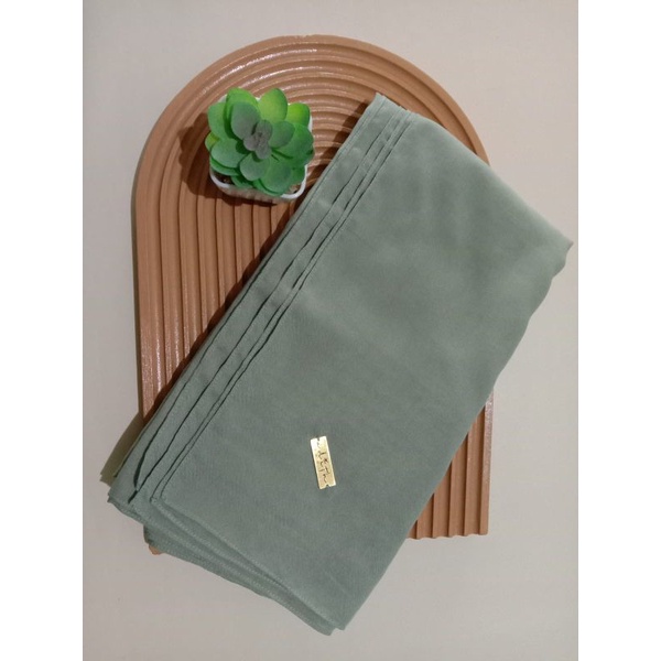 Edith Light Kerudung Voal Segi Empat Warna Sage